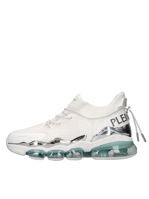 Sneakers in ecopelle e tessuto PLEIN SPORT | PADS USC0576 STE003NBIANCO-AZZURRO